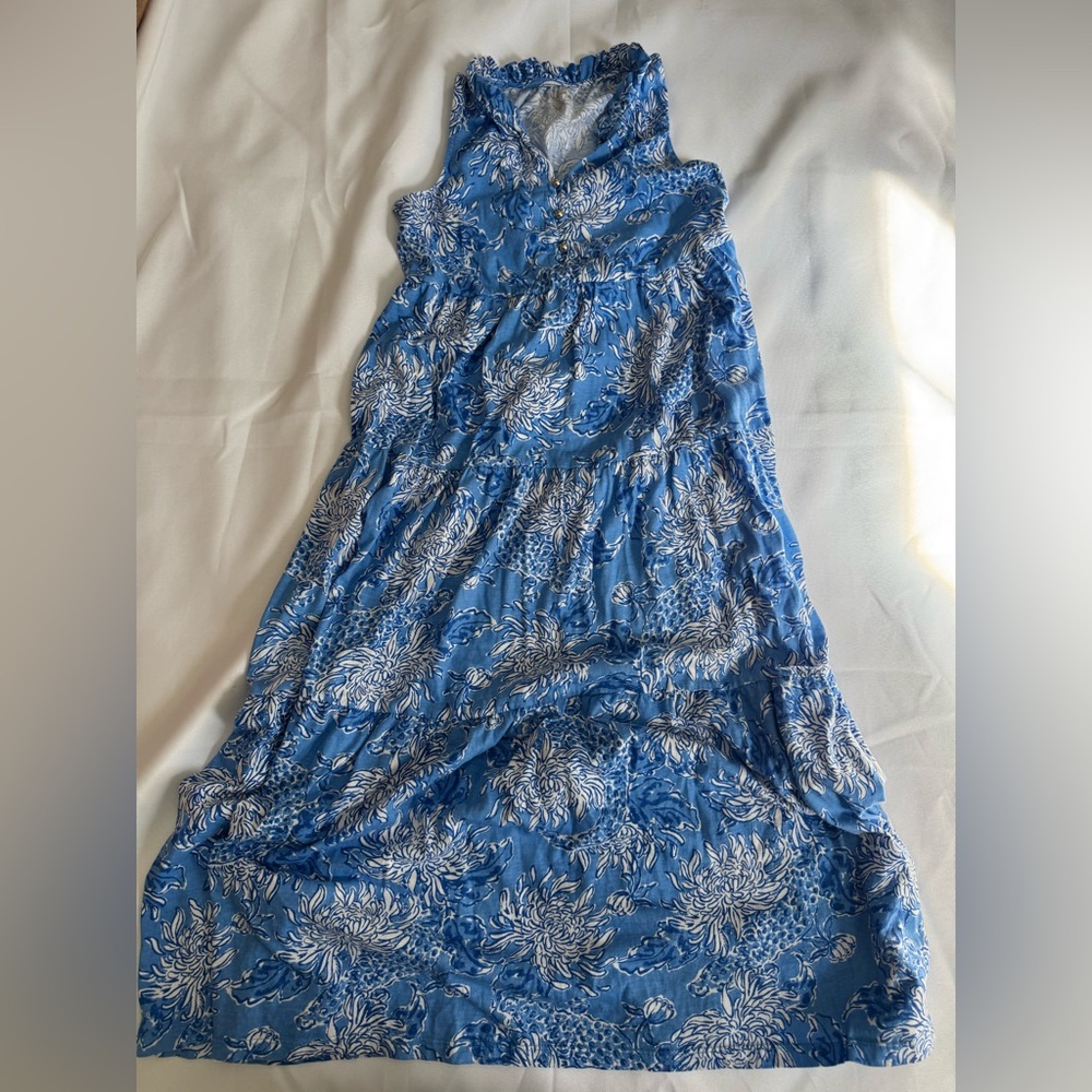 Lilly Pulitzer Girls Knit Maxi Dress Lg